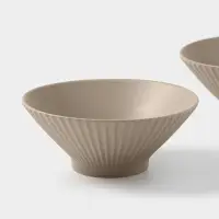 Салатники Magistro Jarwah Lausanne, 700 мл, 17.5&times;7.3 см, набор 2 шт., фарфор, бежевые