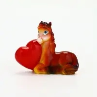 Сувенир новогодний «Лошадь с сердем», 5.5 х 6.5 см