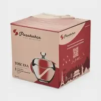 Сахарница Paşabah&ccedil;e Toscana, 400 мл, d=14.2 см, стекло, прозрачная