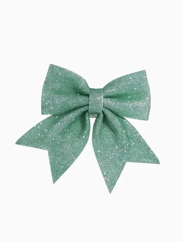 Ёлочная игрушка &laquo;Зимнее волшебство. Бант блеск&raquo; пластик, 20&times;18 см, светло-зелёный