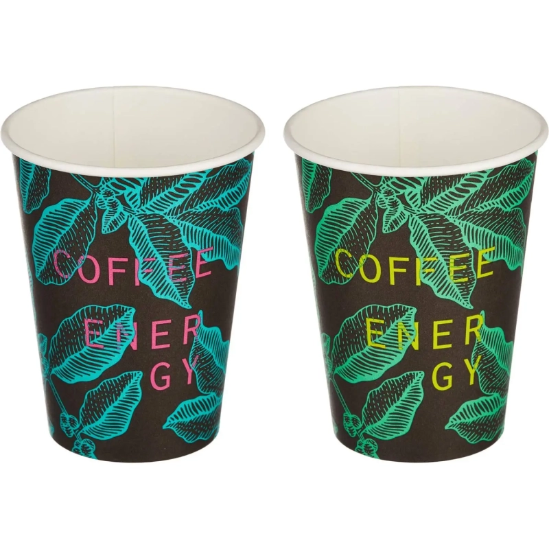 Стакан одноразовый бум однос. 300мл d-90мм SP12 coffee energy (MIX)50шт/уп