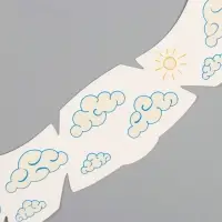 Переводная тату на тело цветная «Веснушки. Облака», 16×5 см