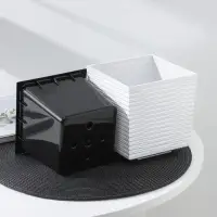 Кашпо со вставкой «Стиль», 1,5 л, цвет мрамор Кашпо со вставкой «Стиль», 1,5 л, цвет мрамор