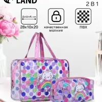 Набор косметичек для бассейна 2 в 1 &laquo;Котик&raquo;, с рисунком, разноцветный