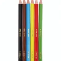 Карандаши 6цв, Hatber,, шестигр, толстые, с точил, коробка 82679