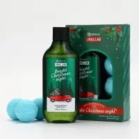 Winter Melody НаборBright Christmas night Гель д/душа, 300 мл и бомбочки для ванны, 4*40 гр,