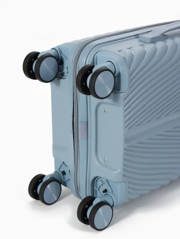 Чемодан на съёмных колёсах, 18", кодовый замок, 33&times;16&times;49 см, голубой