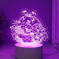 Светильник "Пасхальная корзинка" LED RGB от сети RISALUX 9,5х17х16,3 см