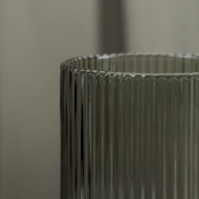 Стакан стеклянный Magistro «Грани», 400 мл, 8×13 см, цвет графит