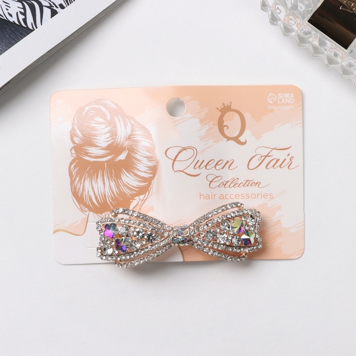 Заколка-автомат для волос "Патриция элит" бант, 6,5 см, золото