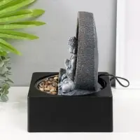 Настольный фонтан с камнями &laquo;Будда под луной&raquo;, от сети подсветка, 18&times;18&times;24 см