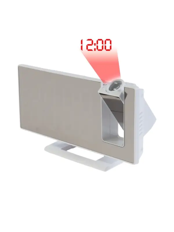 Часы-будильник электронные настольные с проекцией на потолок, 18.4&times;7.5 см, зеленая индикация