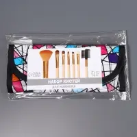 Набор кистей для макияжа PASTEL BLUSH, 7 шт., чехол на кнопке
