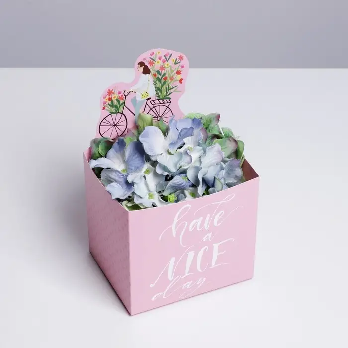 Коробки для мини букетов HAVE A NICE DAY, 12×20×10 см