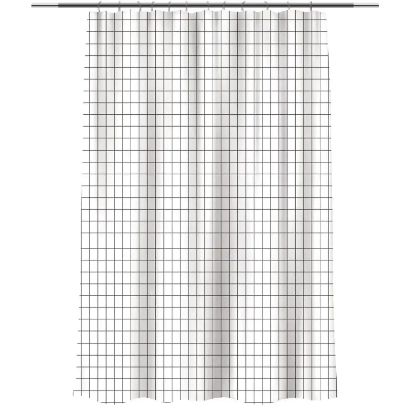 Шторка для ванной тм VETTA Квадро, ПЕВА 60г/м2, 180x200см, белый цвет