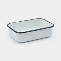 Лоток эмалированный, 1.5 л, с полиэтиленовой крышкой, без декора, белый Лоток эмалированный, 1.5 л, с полиэтиленовой крышкой, без декора, белый