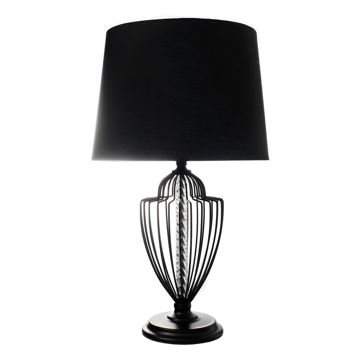 Настольная лампа с абажуром RISALUX «Джанго», Е27, 40 Вт, чёрный, 33×33×58 см Настольная лампа с абажуром RISALUX «Джанго», Е27, 40 Вт, чёрный, 33×33×58 см