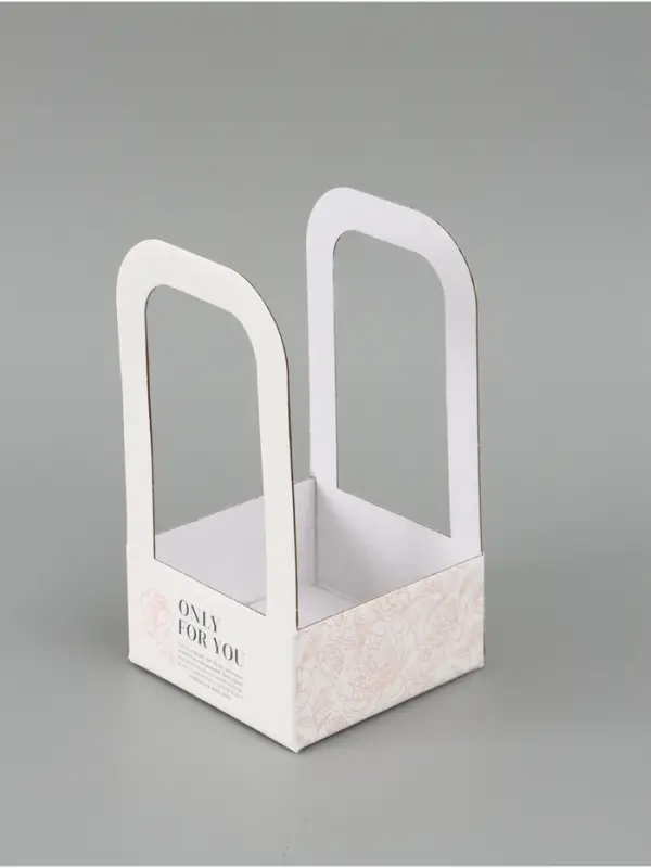 Коробка - переноска для цветов &laquo;Цветы&raquo;, 12&times;12&times;22 см