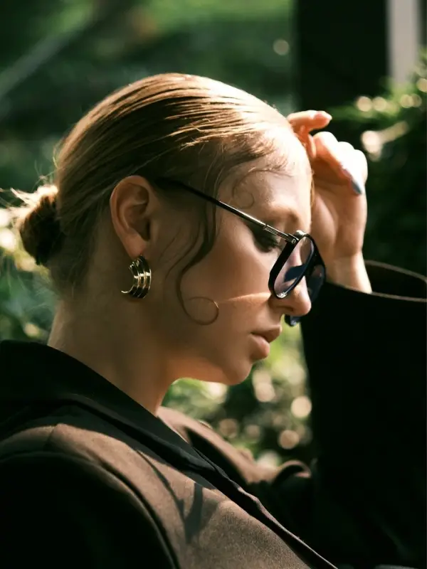 Серьги металл &laquo;Трио&raquo;, на увеличение, цвет золото