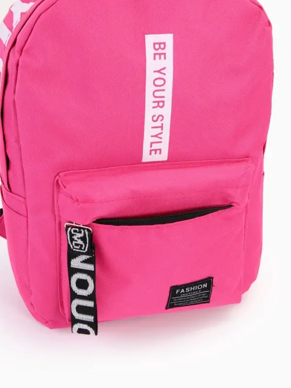 Рюкзак молодёжный на молнии, с карманами, размер 27&times;10&times;37.5 см, малиновый