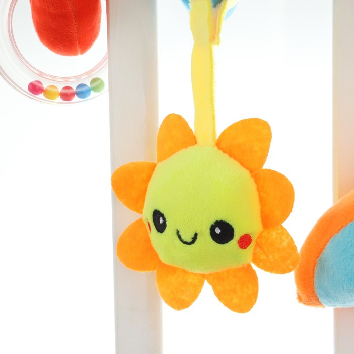 Растяжка - спираль с игрушками дуга на коляску / кроватку для малышей 0+ «Маленькое счастье», Крошка Я Растяжка - спираль с игрушками дуга на коляску / кроватку для малышей 0+ «Маленькое счастье», Крошка Я