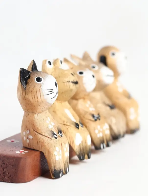 Фигура &laquo;Зверушки на скамейке&raquo;, 18&times;6&times;4.5 см, дерево, коричневый
