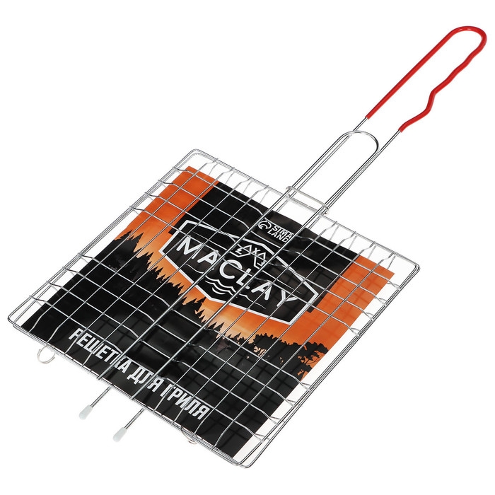 Решётка - гриль универсальная maclay, 21x21 см, хромированная сталь, для мангала Решётка - гриль универсальная maclay, 21x21 см, хромированная сталь, для мангала