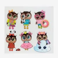 Термонаклейка &laquo;Совушки&raquo;, 19.5&times;21 см, 6 дизайнов