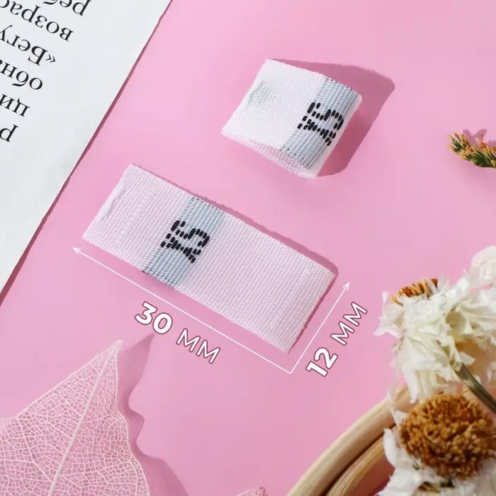 Размерники жаккардовые, XS, 12×30 мм, 100 шт., белые Размерники жаккардовые, XS, 12×30 мм, 100 шт., белые