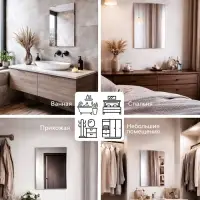 Зеркало интерьерное настенное, прямоугольное, 50&times;70 см