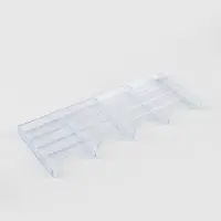 Органайзер-ванночка для бисера и страз, 4.8&times;9 см, 4 шт. на подставке, зелёный, прозрачный