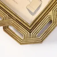 Фоторамка полистоун 10х15 см "Будущее" тёмное золото 15х1,5х20 см