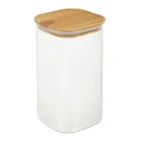 VETTA ЭКО Вуд Банка для хранения 1300мл, 18,5х10х10см, стекло, бамбук
