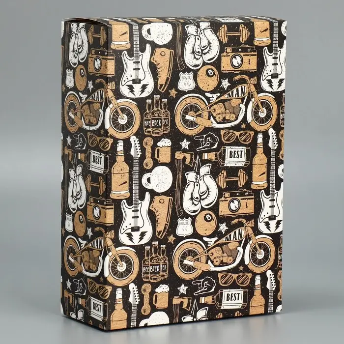 Коробка подарочная складная, упаковка, «Брутальность», 16 х 23 х 7.5 см Коробка подарочная складная, упаковка, «Брутальность», 16 х 23 х 7.5 см