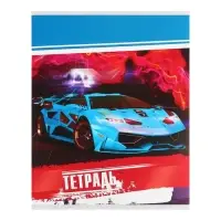 Тетрадь 48 листов в клетку, Calligrata «Авто», обложка мелованный картон, серые листы, МИКС Тетрадь 48 листов в клетку, Calligrata «Авто», обложка мелованный картон, серые листы, МИКС