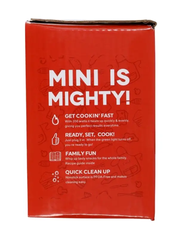 Электровафельница WV-01, 350 Вт, венские вафли, антипригарное покрытие, красная Электровафельница WV-01, 350 Вт, венские вафли, антипригарное покрытие, красная