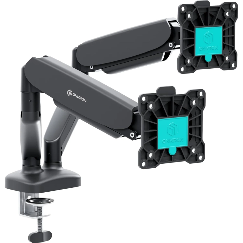 Кронштейн Onkron G160, TV 13-32, для 2-ух мон, газлифт, настольный, чер