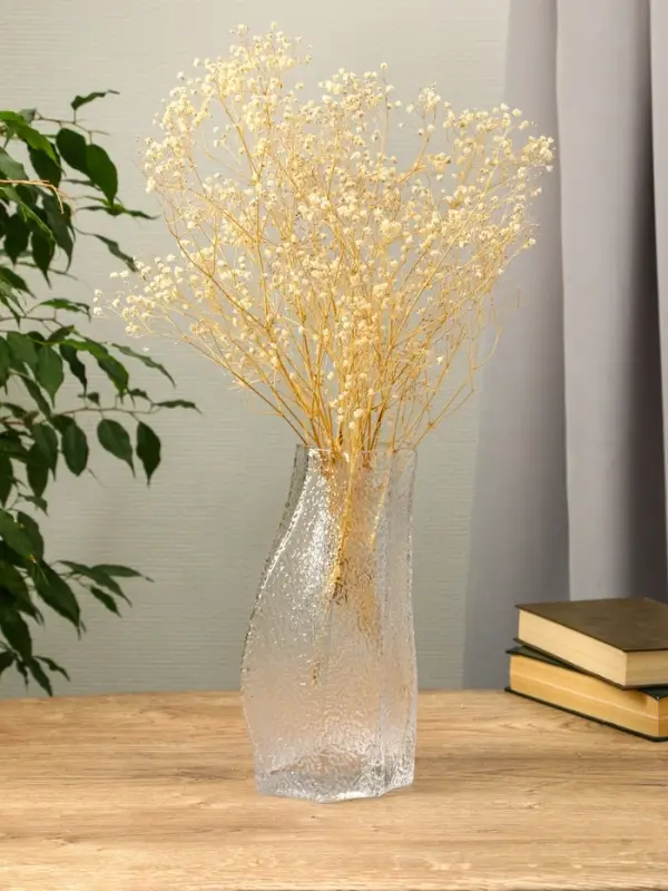 Ваза стекло настольная  Ваза стекло настольная "Дженис" 25х12х8 см, прозрачный