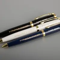 Ручка шариковая Letra Gold, глянцевая, черная