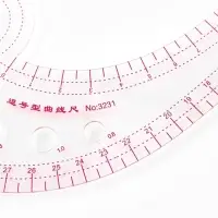 Лекало портновское метрическое &laquo;Улитка&raquo;, 30&times;10.5 см, s=0.5 мм, прозрачное