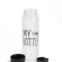 Бутылка для воды My bottle, 500 мл, 19.5&times;6.5 см, чёрная