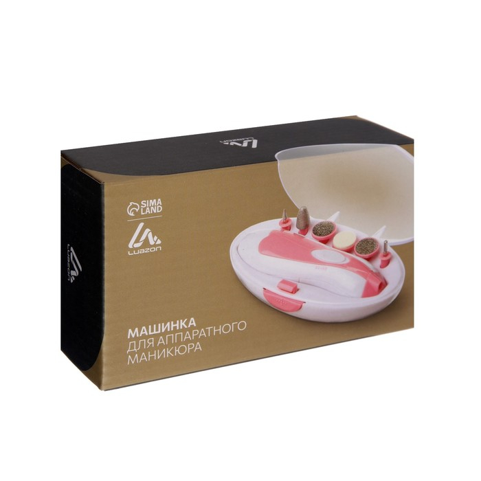 Аппарат для маникюра Luazon LMM-005, 6 насадок, 2хAA (не в комплекте), розовый Аппарат для маникюра Luazon LMM-005, 6 насадок, 2хAA (не в комплекте), розовый