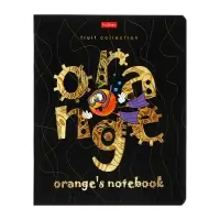 Тетрадь 48 листов клетка "Золотой апельсинчик", обложка мелованный картон, матовый лак, 3D фольга, 3D лак, блок 65 г/м2, 5В МИКС