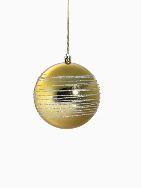 Ёлочные игрушки &laquo;Айола&raquo;, шары новогодние, d=10 см, набор 4 шт., золотисто-серебристый