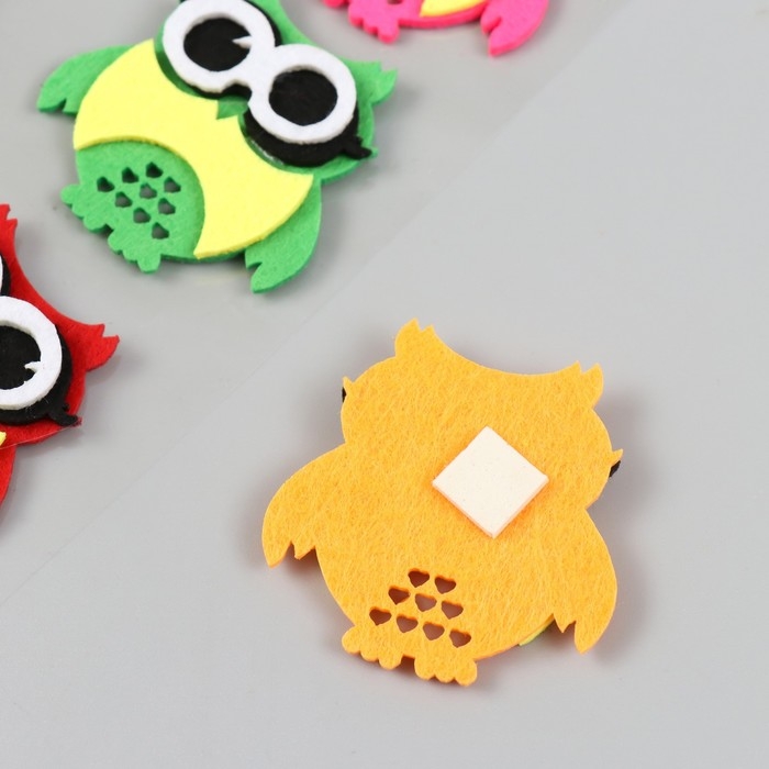 Наклейка фетр Наклейка фетр "Совушки" 21х12,3 см