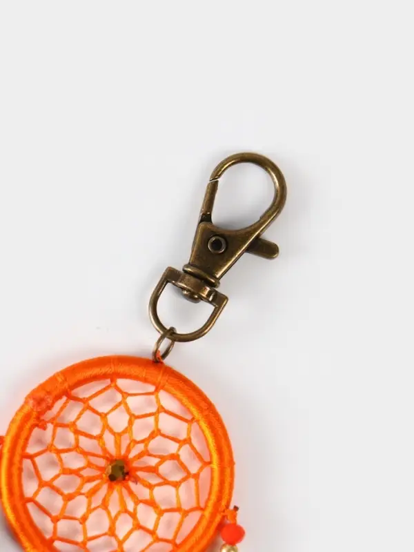 Брелок ловец снов, 17 см, оранжевый Брелок ловец снов, 17 см, оранжевый