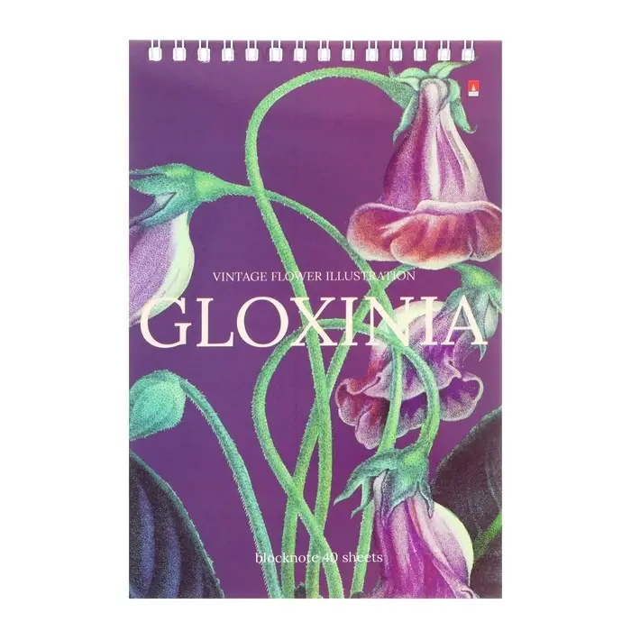 Блокнот А5, 40 листов на гребне Блокнот А5, 40 листов на гребне "Цветы" Паттерн, обложка ламинированный картон, блок 55 г/м2, МИКС