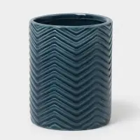 Аксессуары для ванной &laquo;Минимал&raquo;, 2 предмета: дозатор для мыла 350 мл, стакан 350 мл, синие