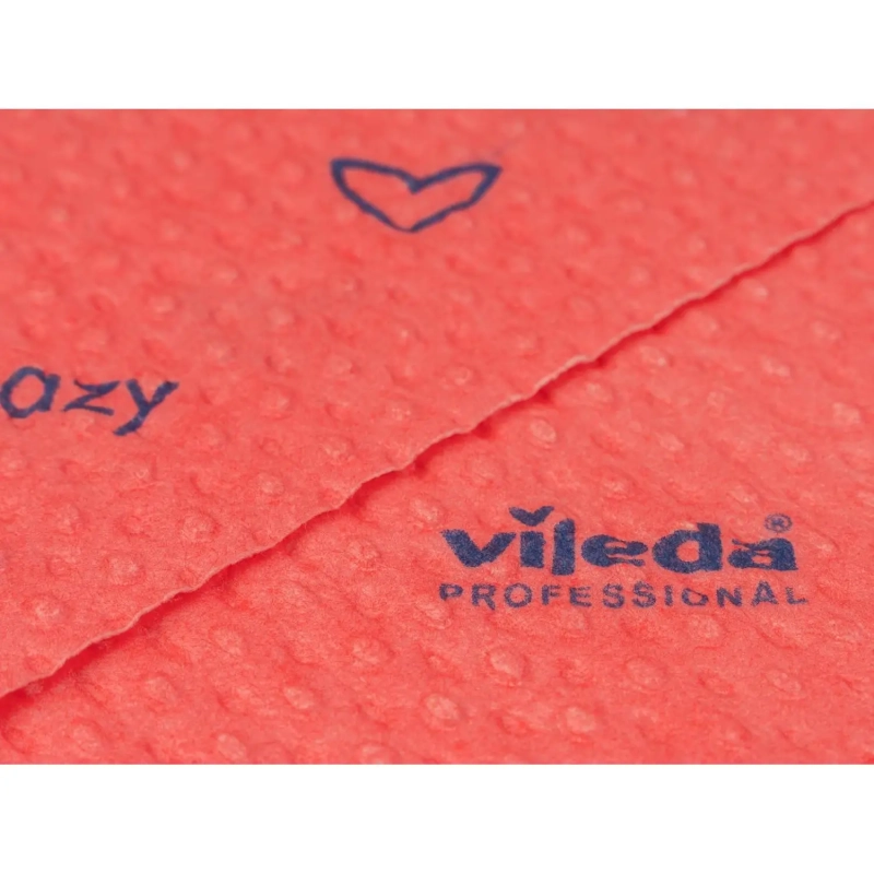 Салфетки хозяйственные Vileda Professional Бризи 36х35 красн 25шт/уп 161617