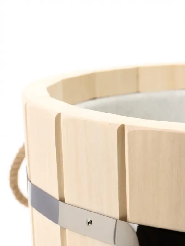 Ведро-запарник для бани и сауны, 15 л, деревянное, пластмассовая вставка